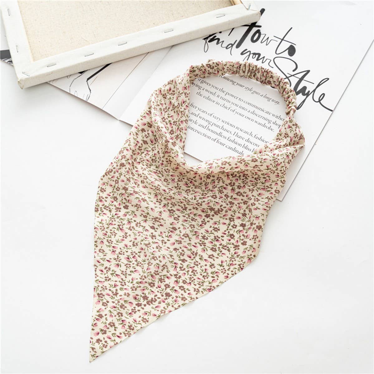 TRIANGLE SCARF ELASTIC HEADBAND HAIR ACCESSORIES