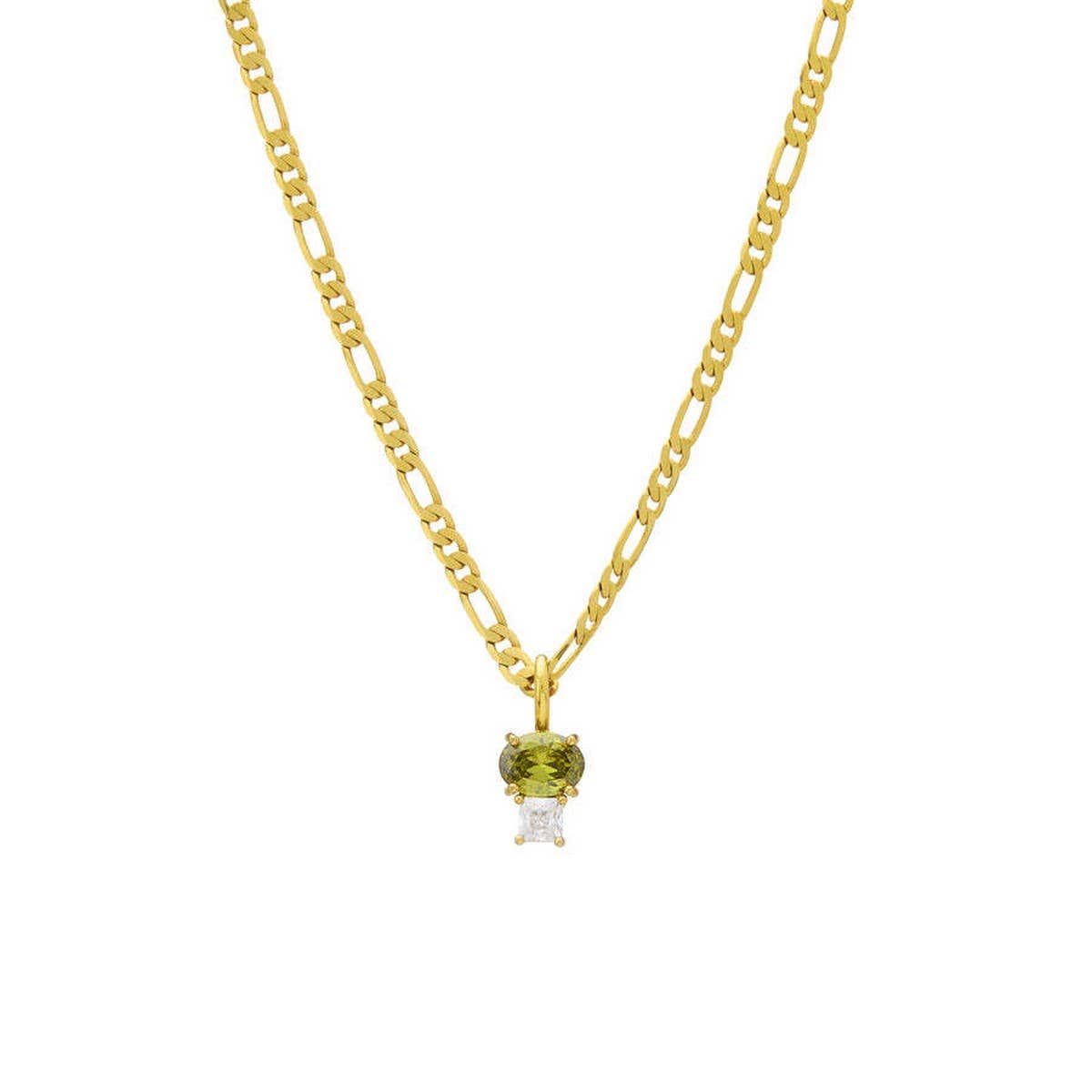SIMPLE AND FASHIONABLE COLORFUL ZIRCON NECKLACE