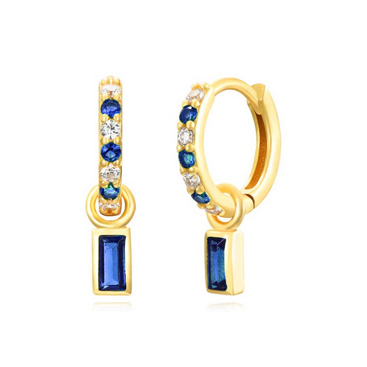 COLORFUL FRENCH TEMPERAMENT GEOMETRIC EARRINGS