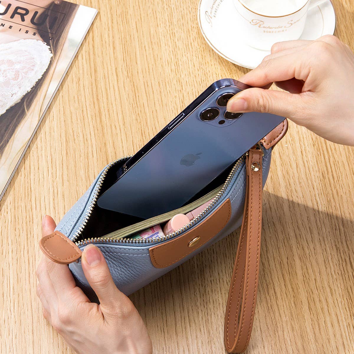VERSATILE LARGE CAPACITY GENUINE LEATHER WALLET_CWAB3778