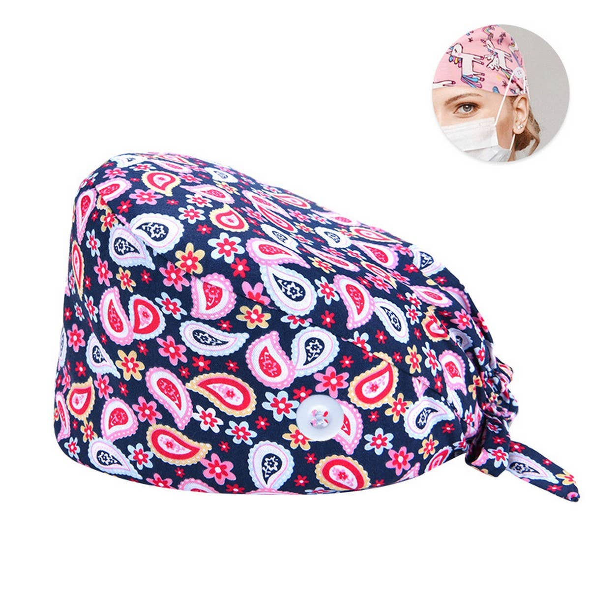 SURGICAL CAP DOCTOR CAP COTTON PRINTED CAP_CWAH3331