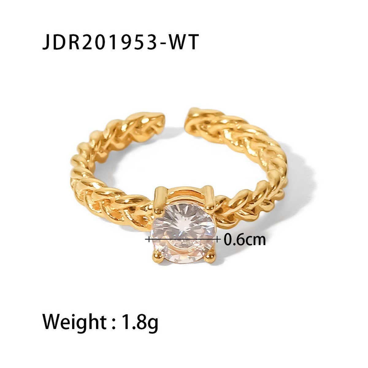 ZIRCON INLAY RINGS ADJUSTABLE TITANIUM STEEL RINGS_CWAJE1238