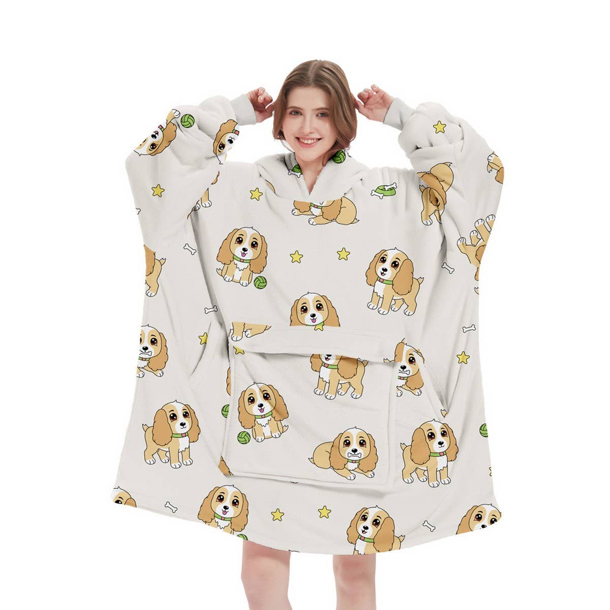 Outdoor Hoodie Blanket Pullover for Queue &TV Time_CWAHA6525
