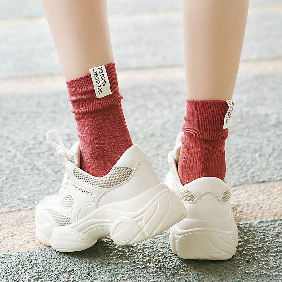 NEW SOLID COLOR CASUAL MATCHING WOMEN'S SOCKS_CWMS0999