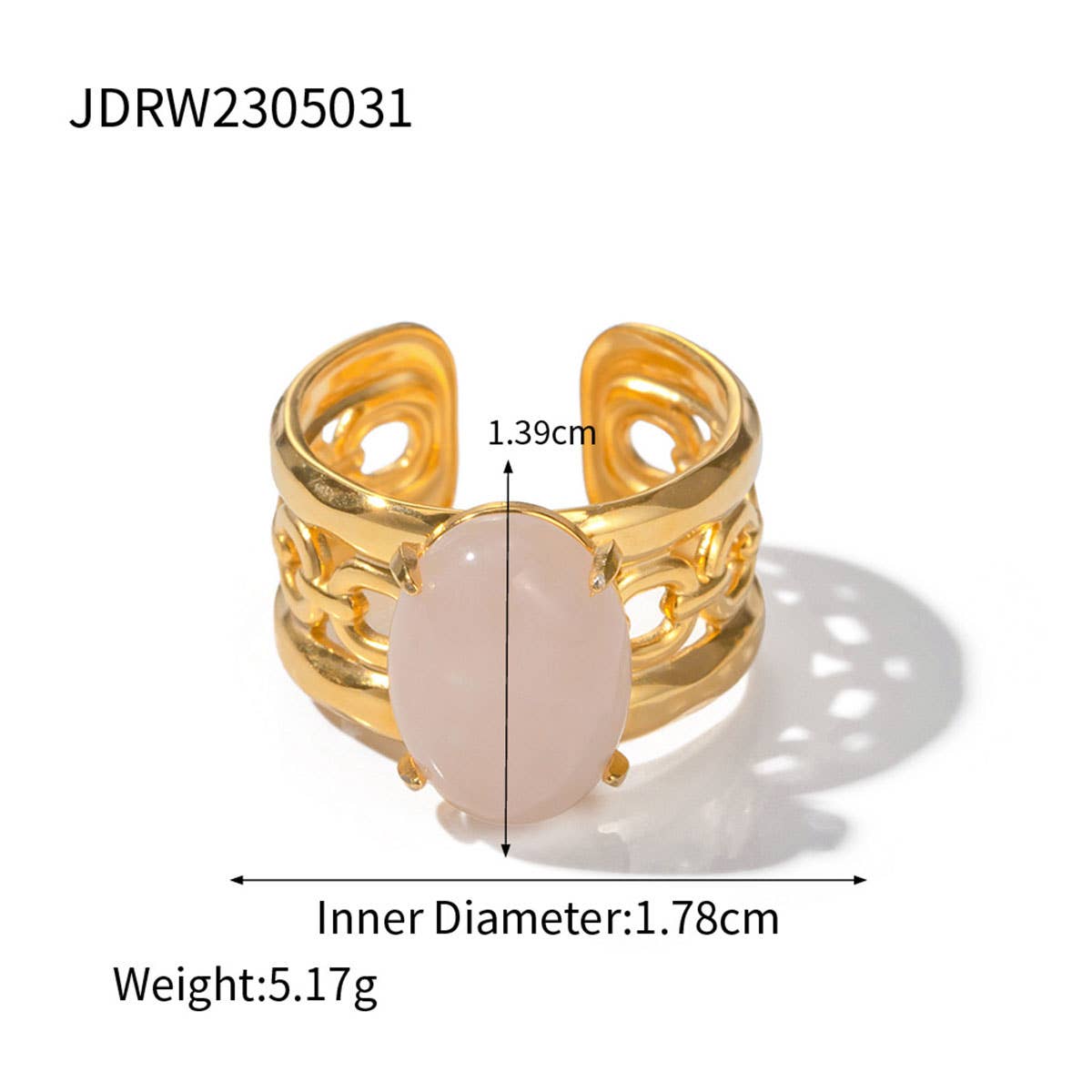 STAINLESS STEEL NATURAL STONE RINGS_TURQUOISE_CWAJE0615