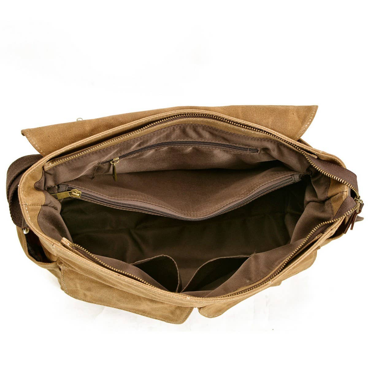 New Waxed Canvas & Leather Satchel for Men_CWAB5561