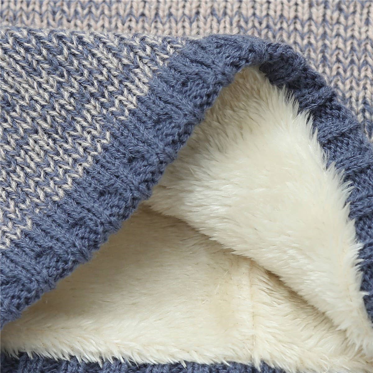 WINTER THICK GRADIENT WOOL KNITTED SCARF FOR WOMEN