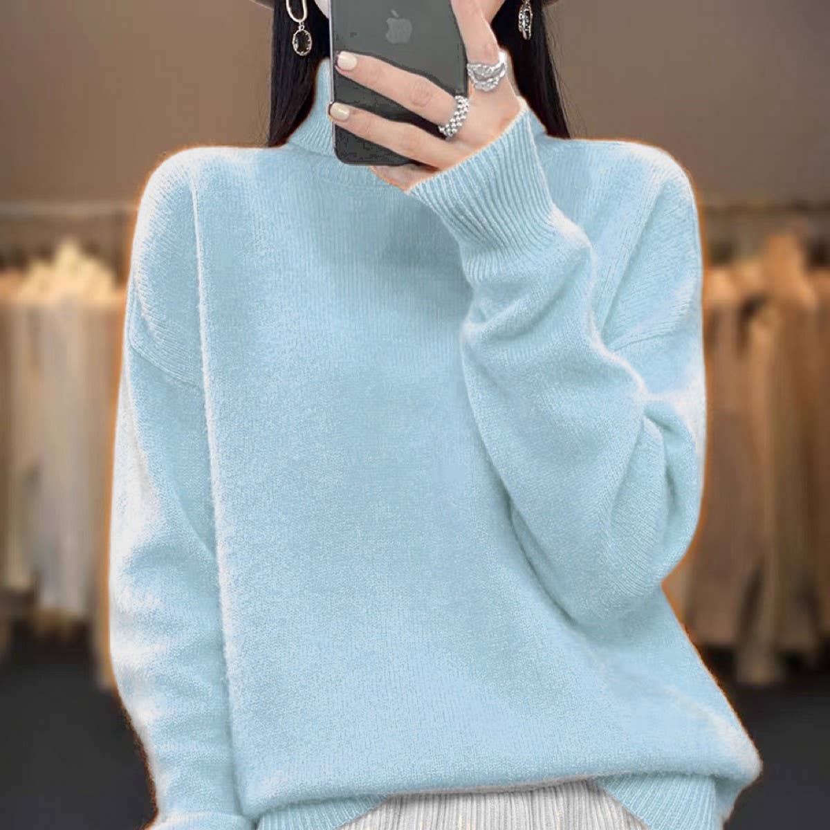 Women's Thick Knit Turtleneck Sweater