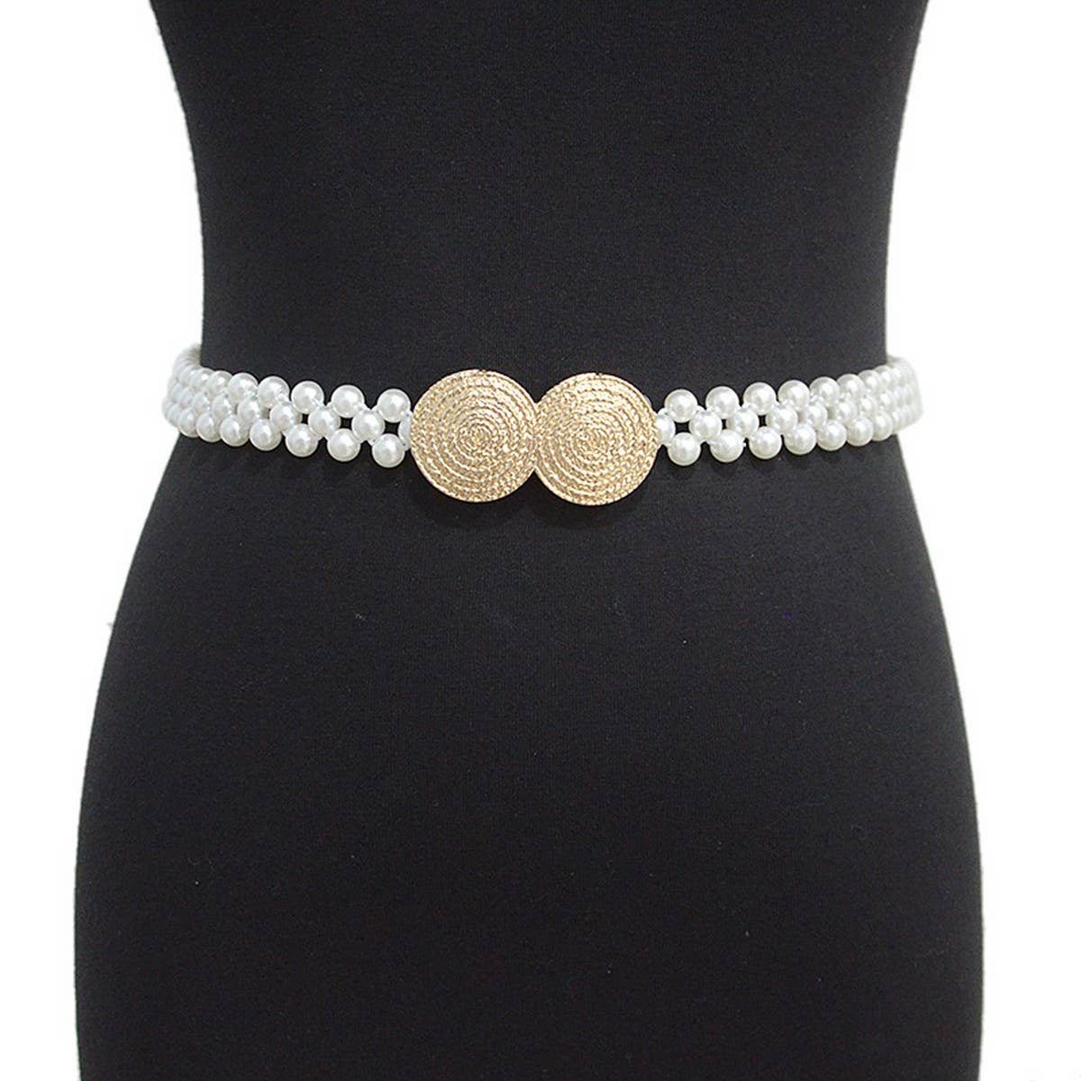 CASUALROUND BUCKLE ELASTIC THIN WAIST CHAIN_CWABE0510
