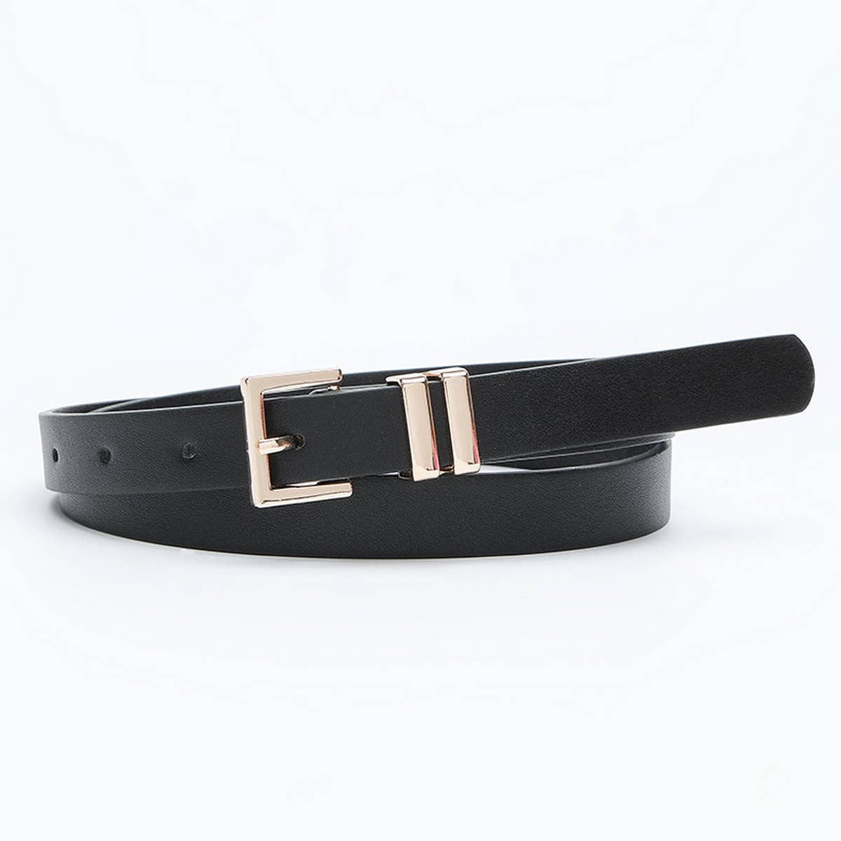 SIMPLE ALL-MATCH DRESS WITH SLIM WAIST BELT_CWABE0593