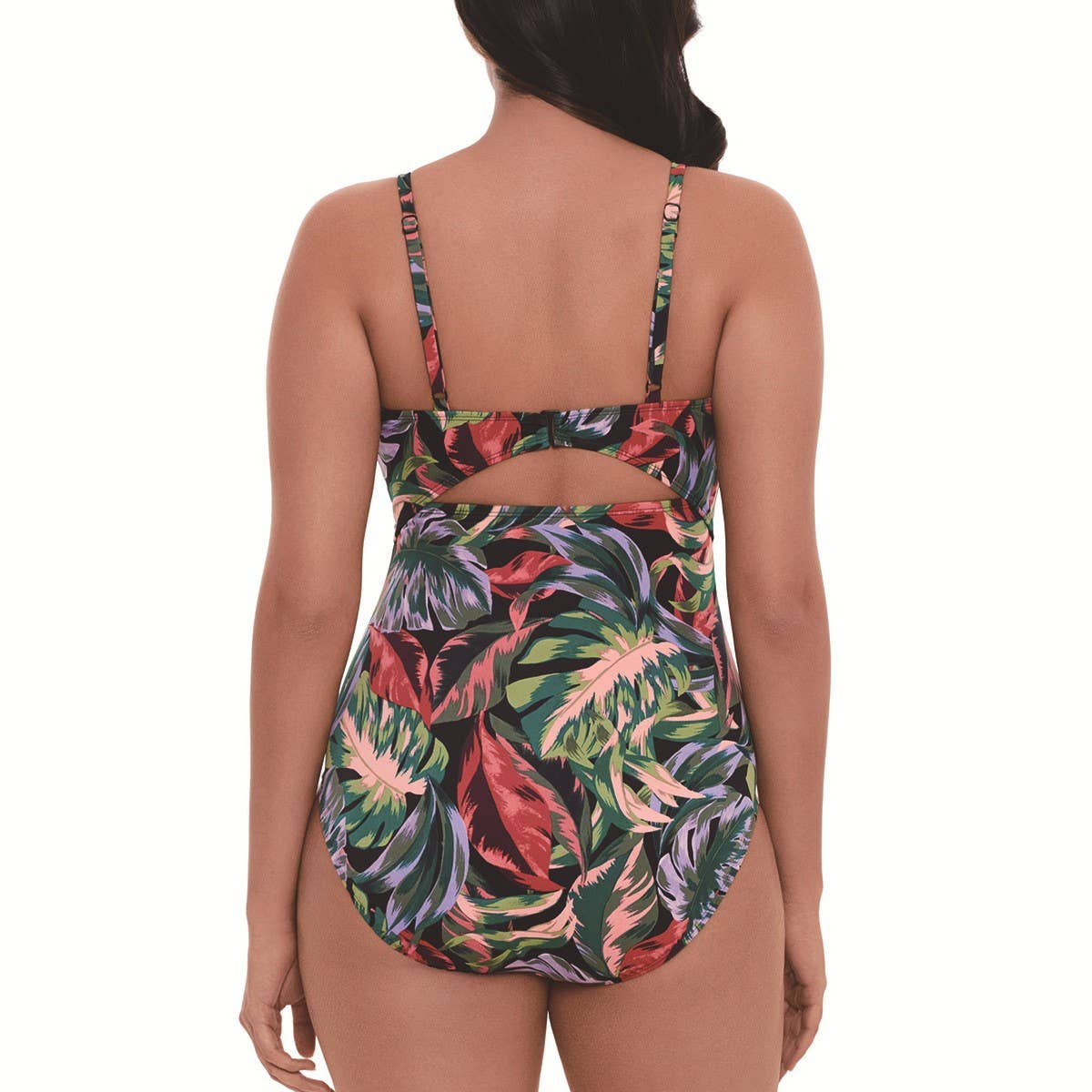 LEOPARD PRINT SLIM CUT-OUT BIKINI SWIMSUIT
