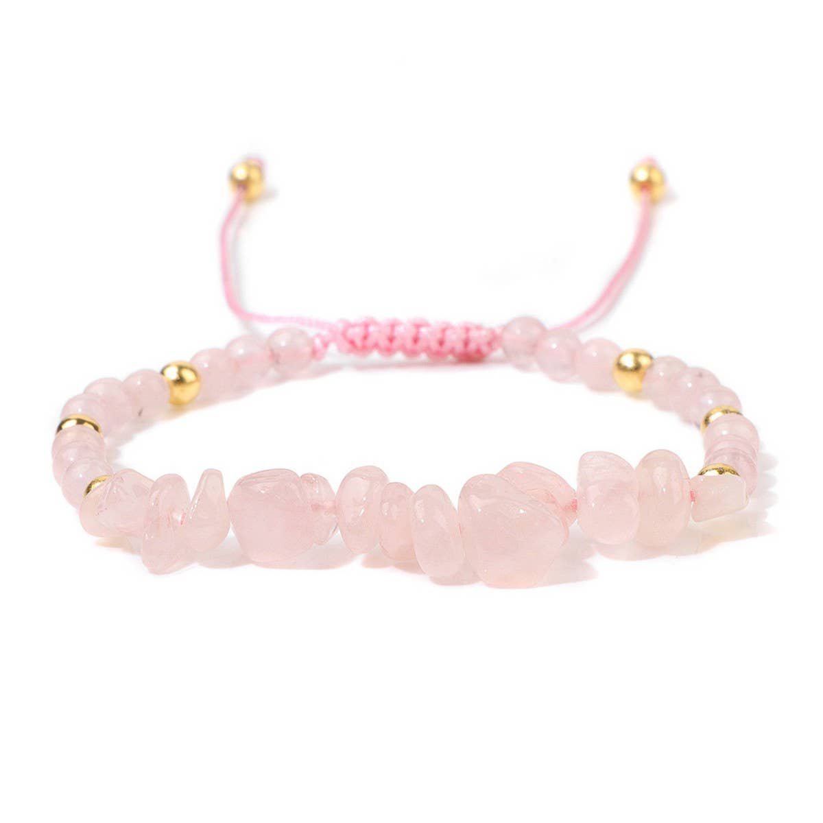 CWAJE4216_NATURAL STONE BEADS BRAIDED GRAVEL BRACELET