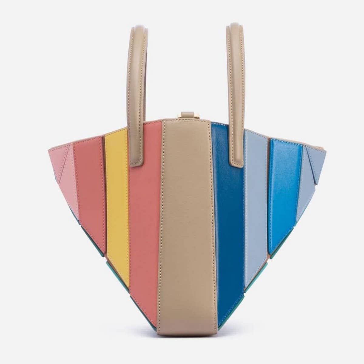 CONTRAST COLOR PATCHWORK DRAWSTRING HANDBAG_CWAB1928