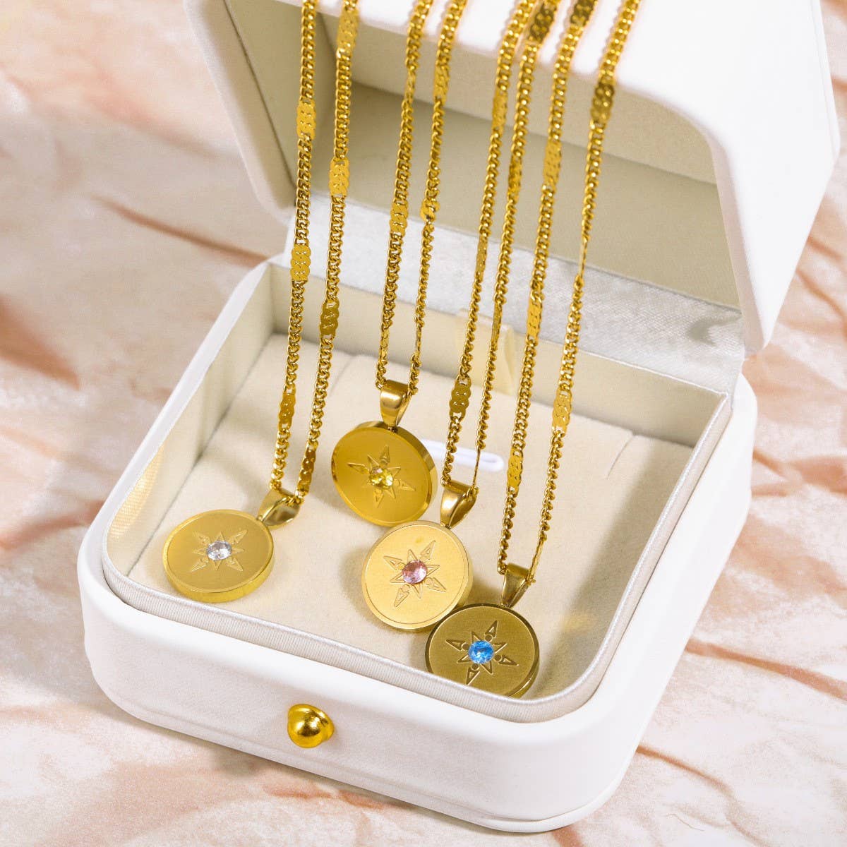 Stainless Steel 12 Birthstone Necklace_CWMM5587