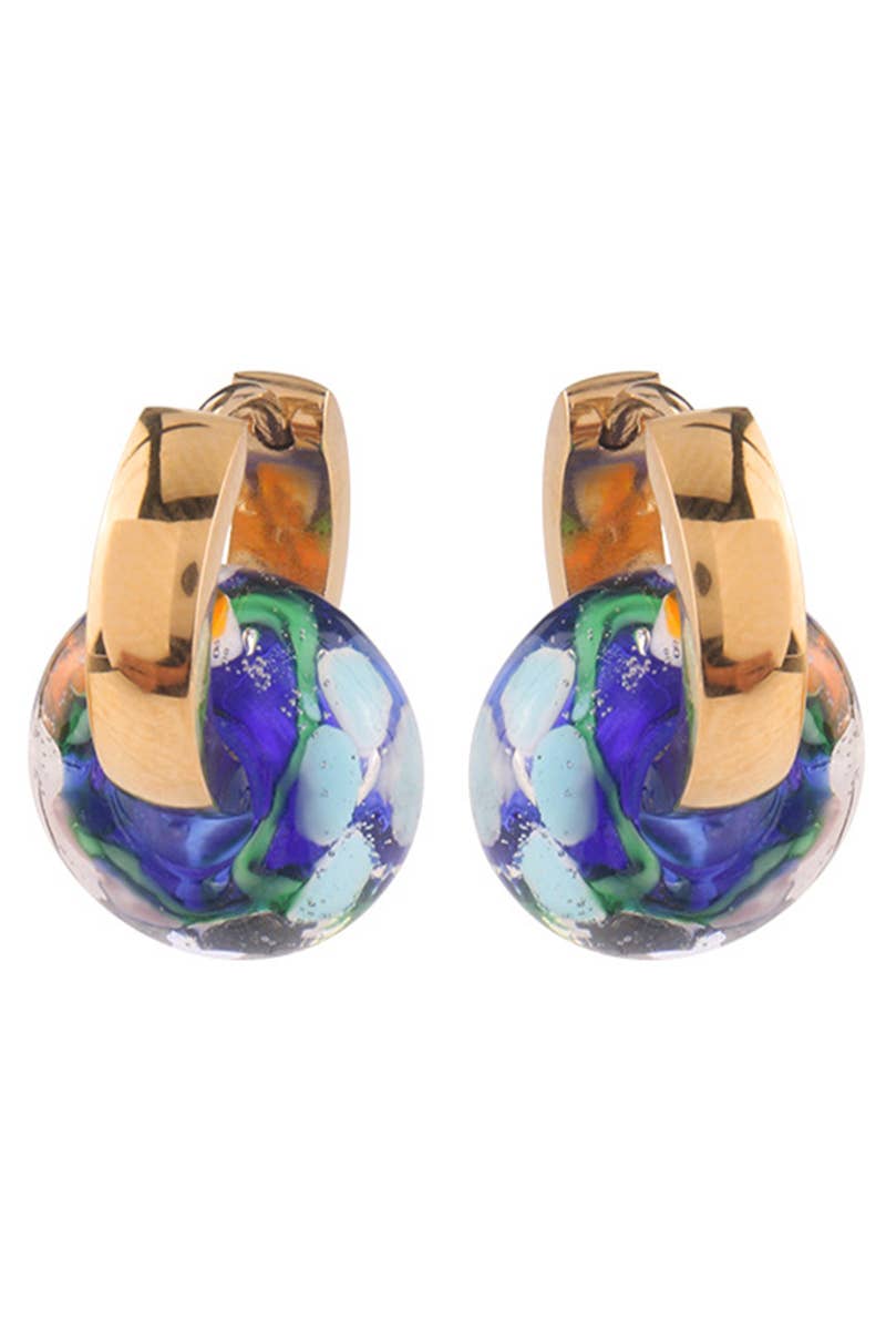 RETRO COLOR HOOP EARRINGS_CWAJE0477