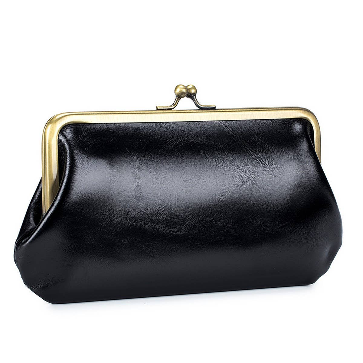 LARGE CAPACITY VINTAGE CLIP BAG LONG LEATHER WALLET_CWAB3746