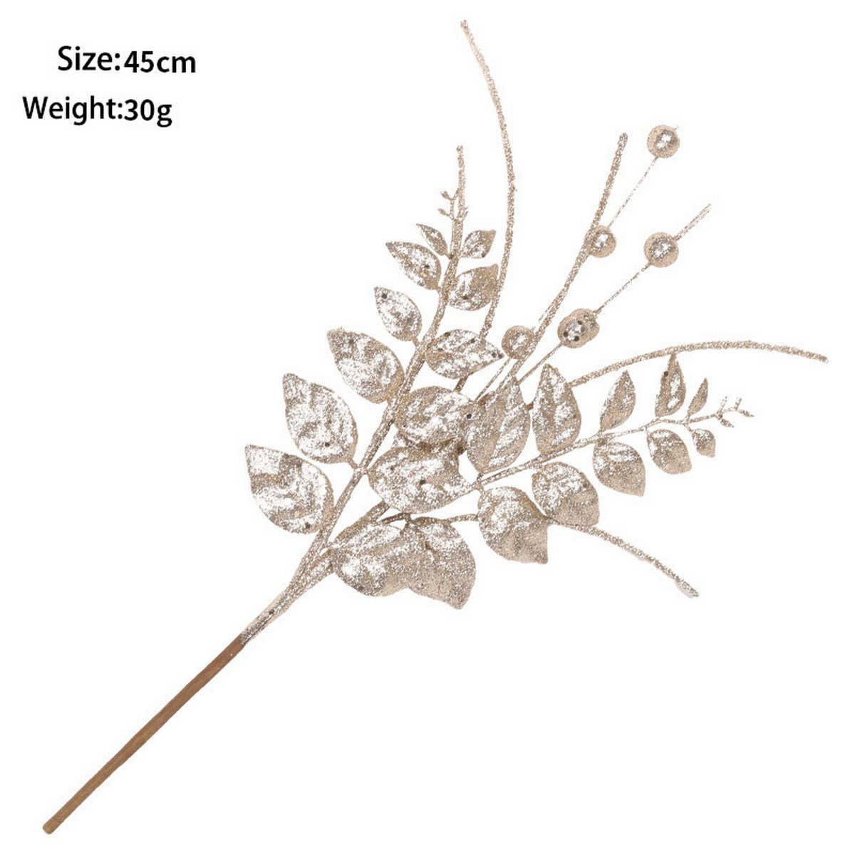 Realistic Berry and Leaf Christmas Floral Pick_CWMM9891