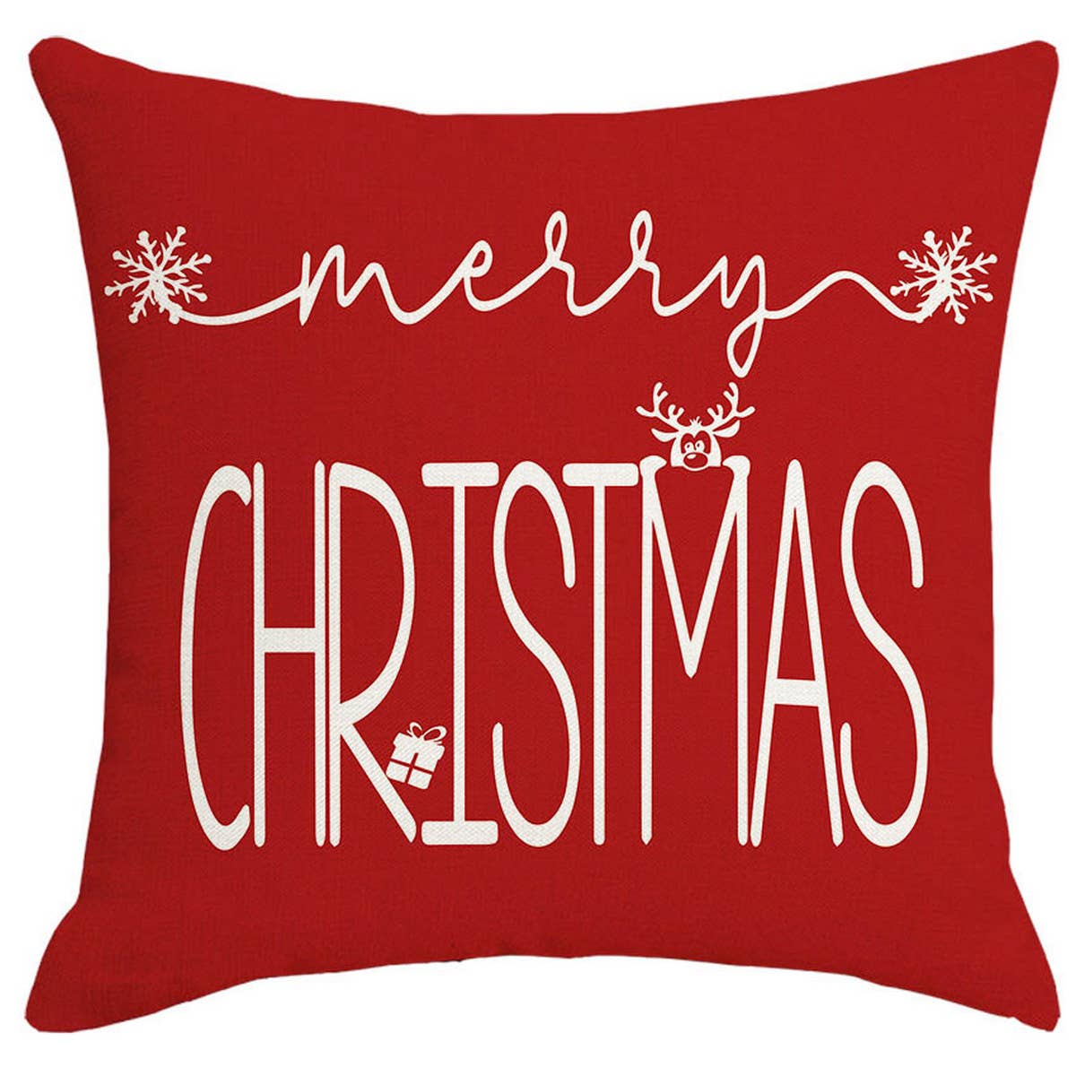 PLAID SNOWMAN CHRISTMAS PILLOWCASE_CWMM1380