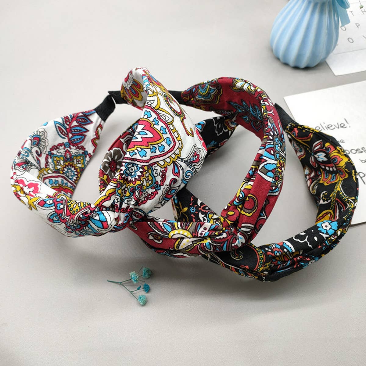 VINTAGE FABRIC CASHEW PRINT HEADBAND