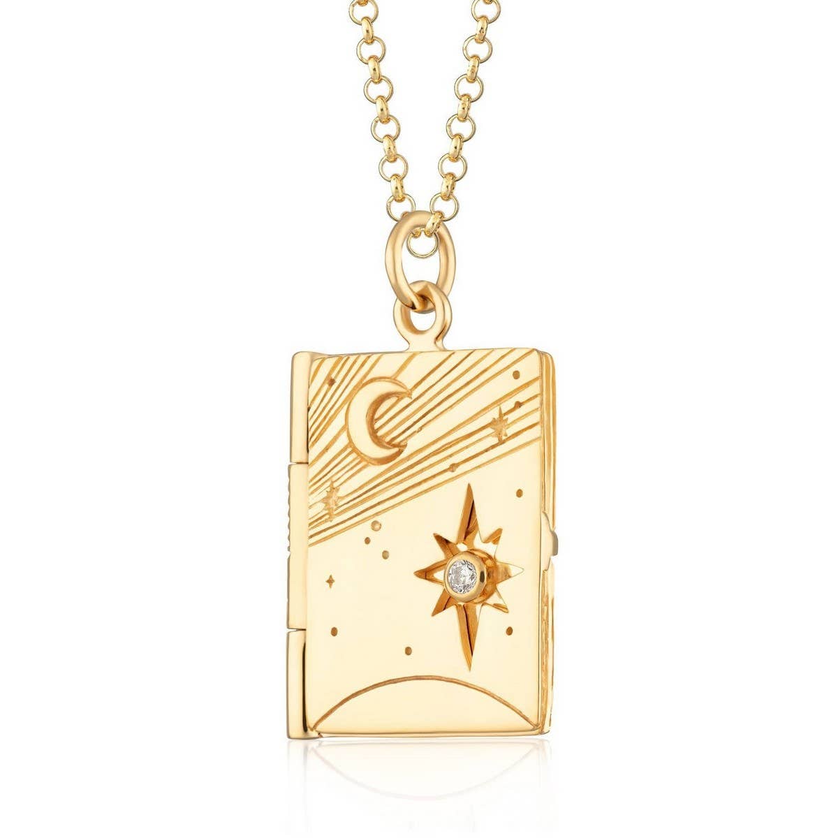 Heart Flower Album Pendant Necklace