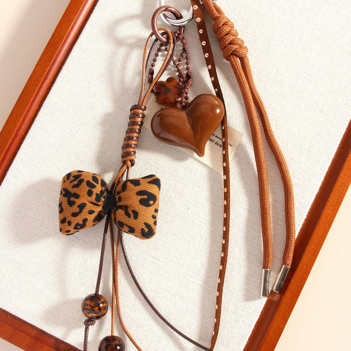 Handmade Heart Bow Keychain Bag & Phone Charm