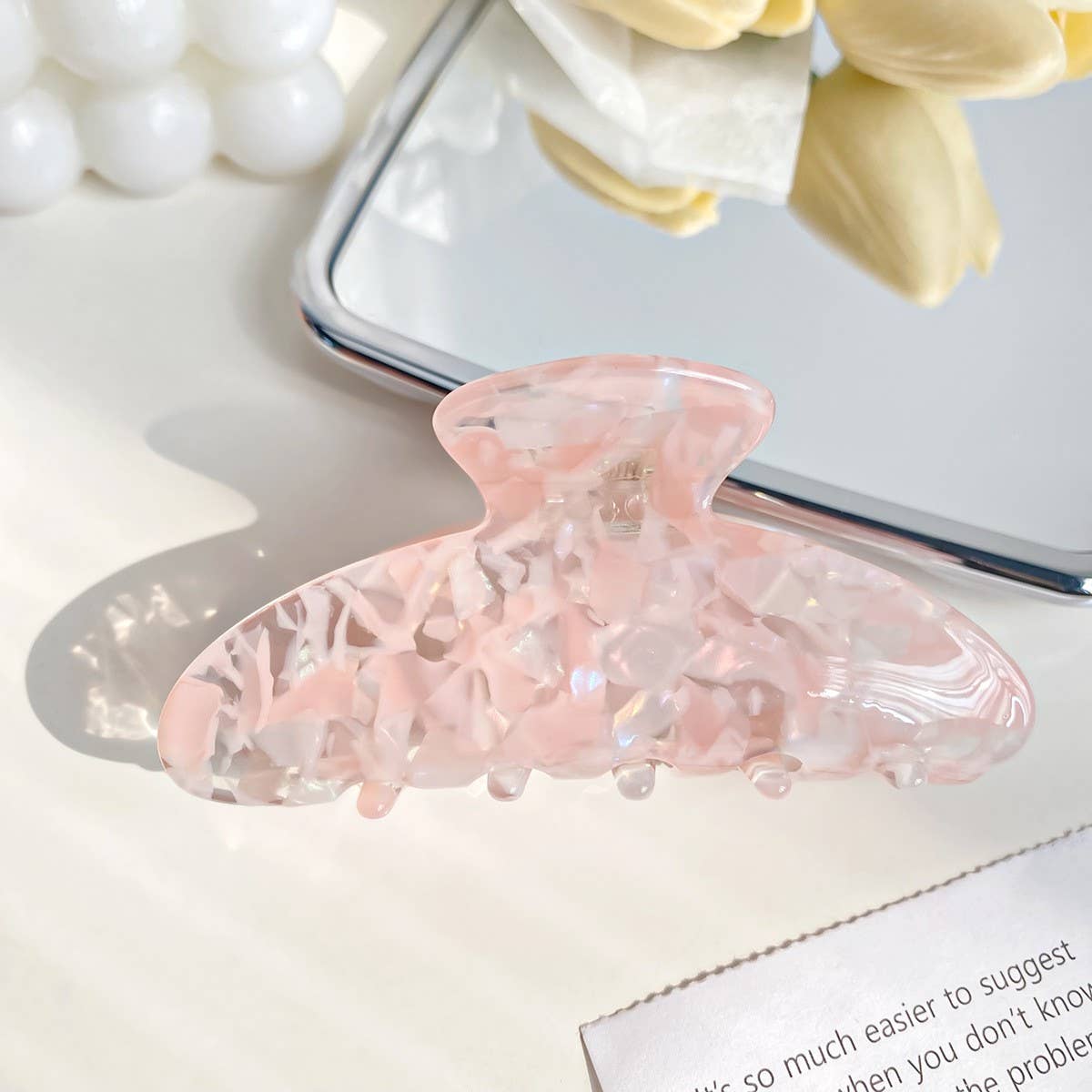Acetate Hair Clip INS Trendy Quicksand Shark Clip_CWAHA2090