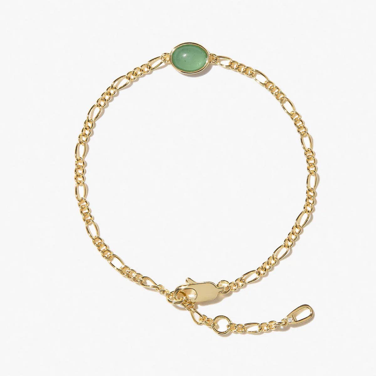 Simple Green Aventurine Natural Stone Bracelet_CWMM5522