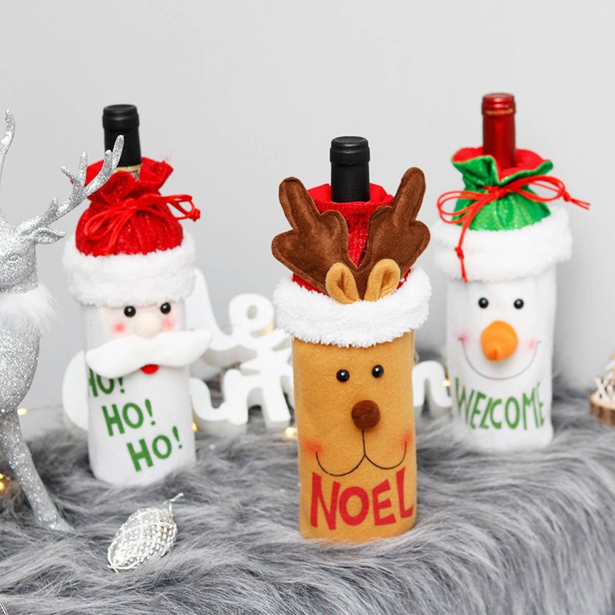 Santa Claus Wine Bottle Cover for Christmas_CWAJE05401