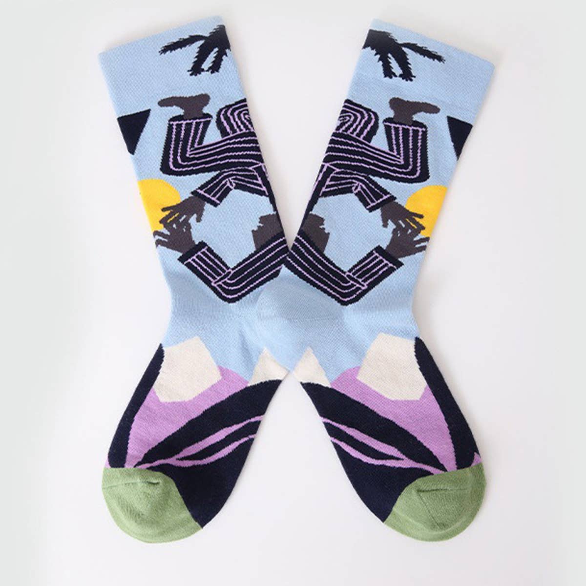 FUN SOCKS COLORFUL PATTERNED ART SOCKS