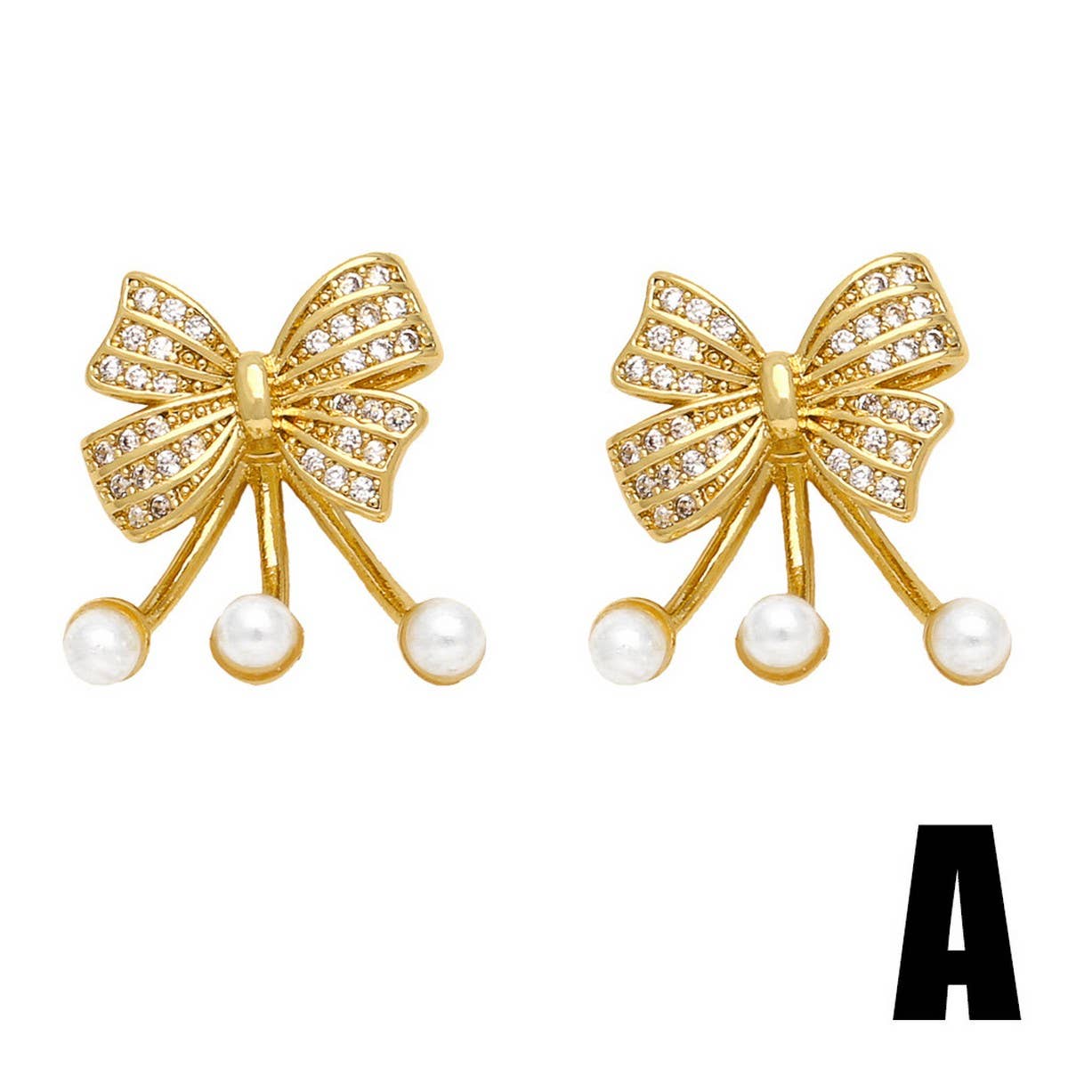 MINIMALIST PEARL BOW EARRINGS