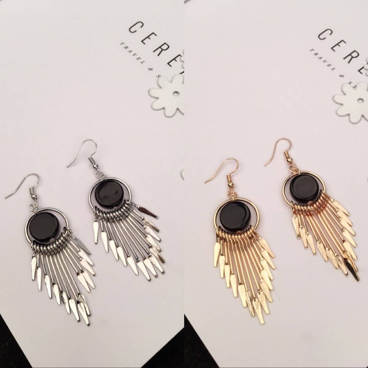 SIMPLE GEOMETRIC OVAL HOLLOW EARRINGS_CWAJE1853