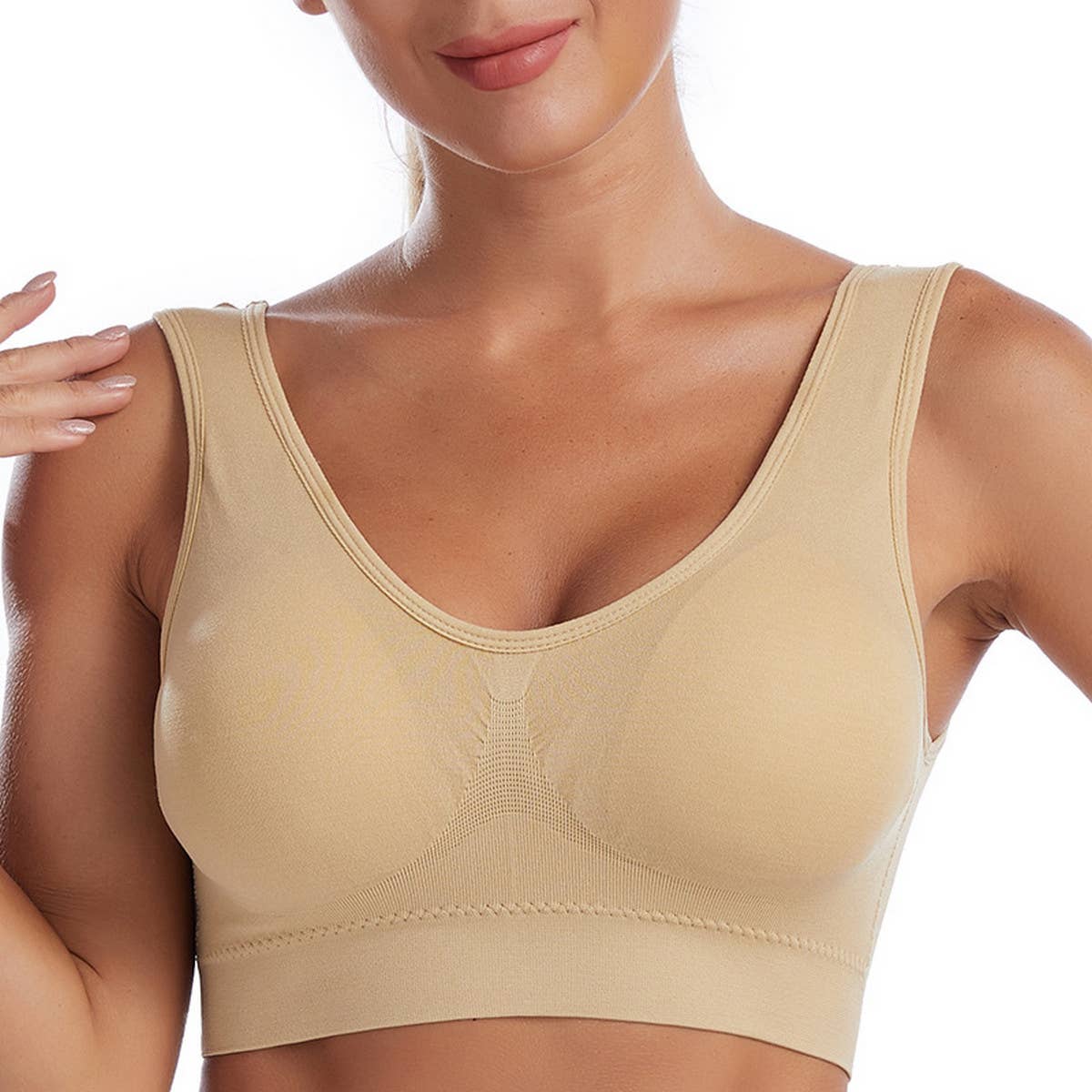 PLUS SIZE RUNNING SHOCKPROOF SPORTS WIRELESS BRA_CWMU0309