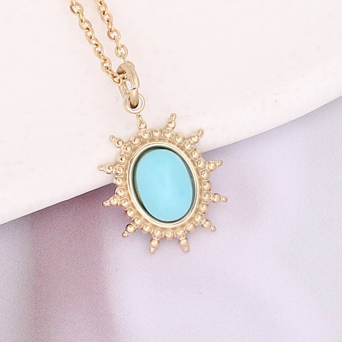 NATURAL STONE PENDANT NECKLACE