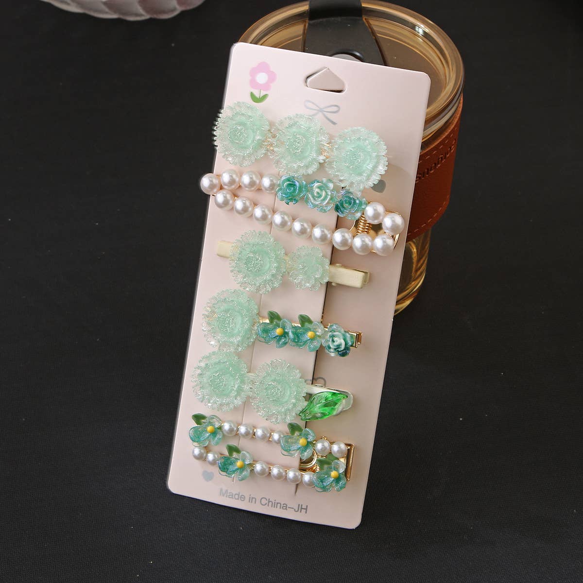 Sweet flower duckbill clip side hair clip