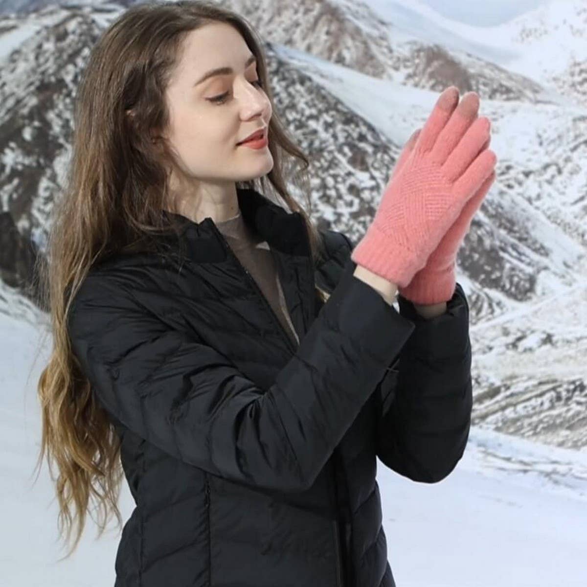WINTER DOUBLE LAYER TOUCH SCREEN KNITTED GLOVES_CWAG0372