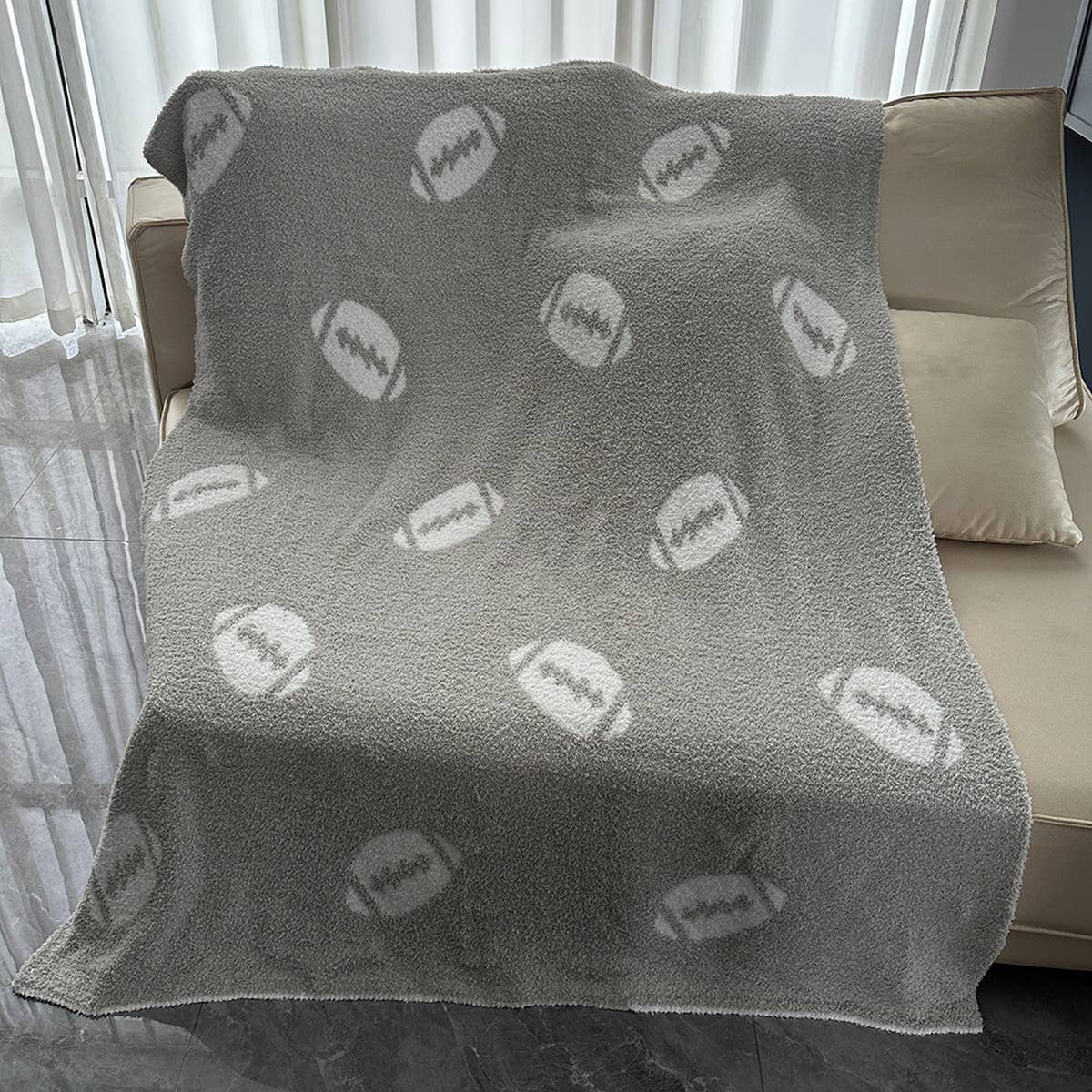 BALL BASEBALL PATTERN KNITTED BLANKET_CWMM0315