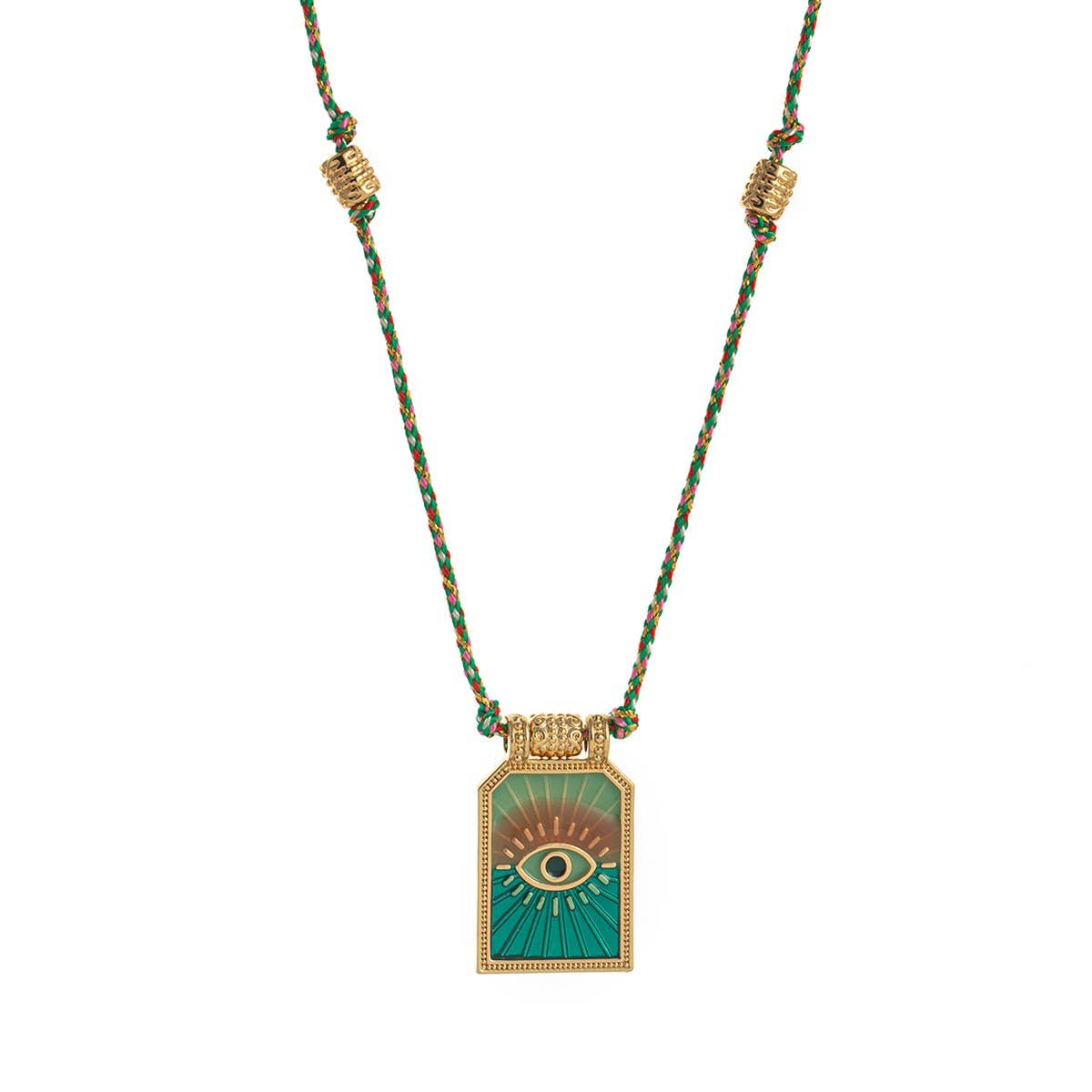 FASHIONABLE AND SIMPLE COLORFUL PENDANT NECKLACE_CWMM3915