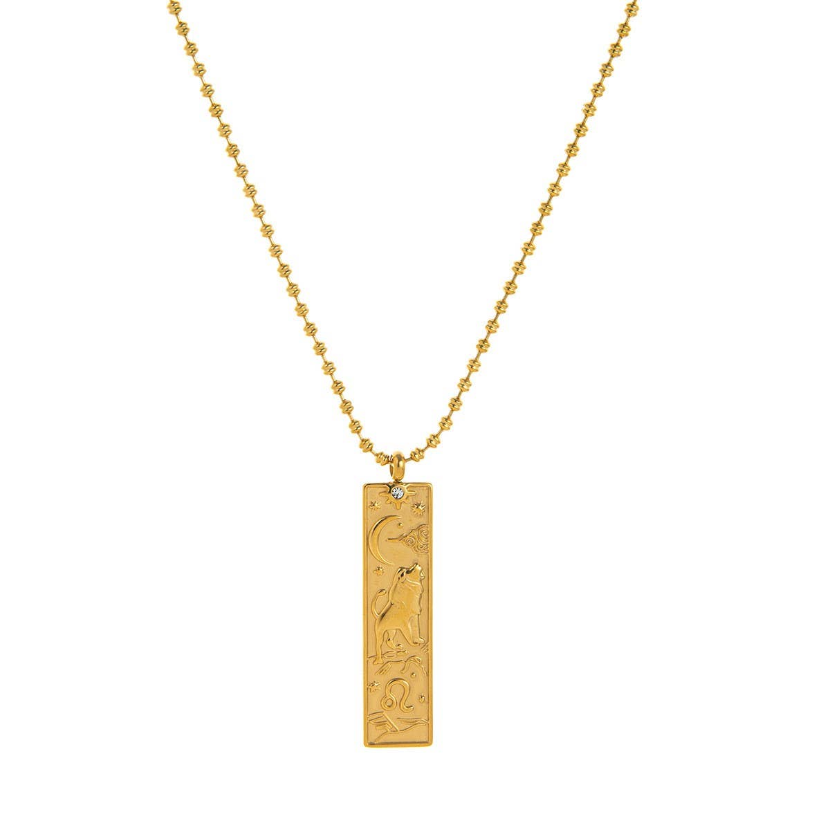 Stainless Steel 12 Zodiac Tarot Necklace_CWMM5712