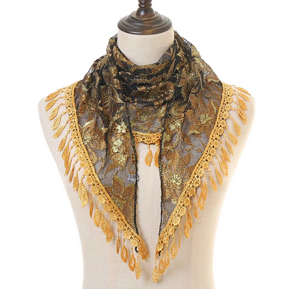 FASHIONABLE THIN LACE COLORED SCARF VEIL