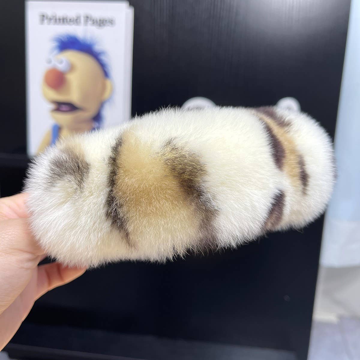 Fuzzy Bunny Fur Hair Claw, Large Lazy Style Clip