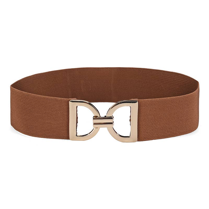 Women's simple obi with alloy buckle closure