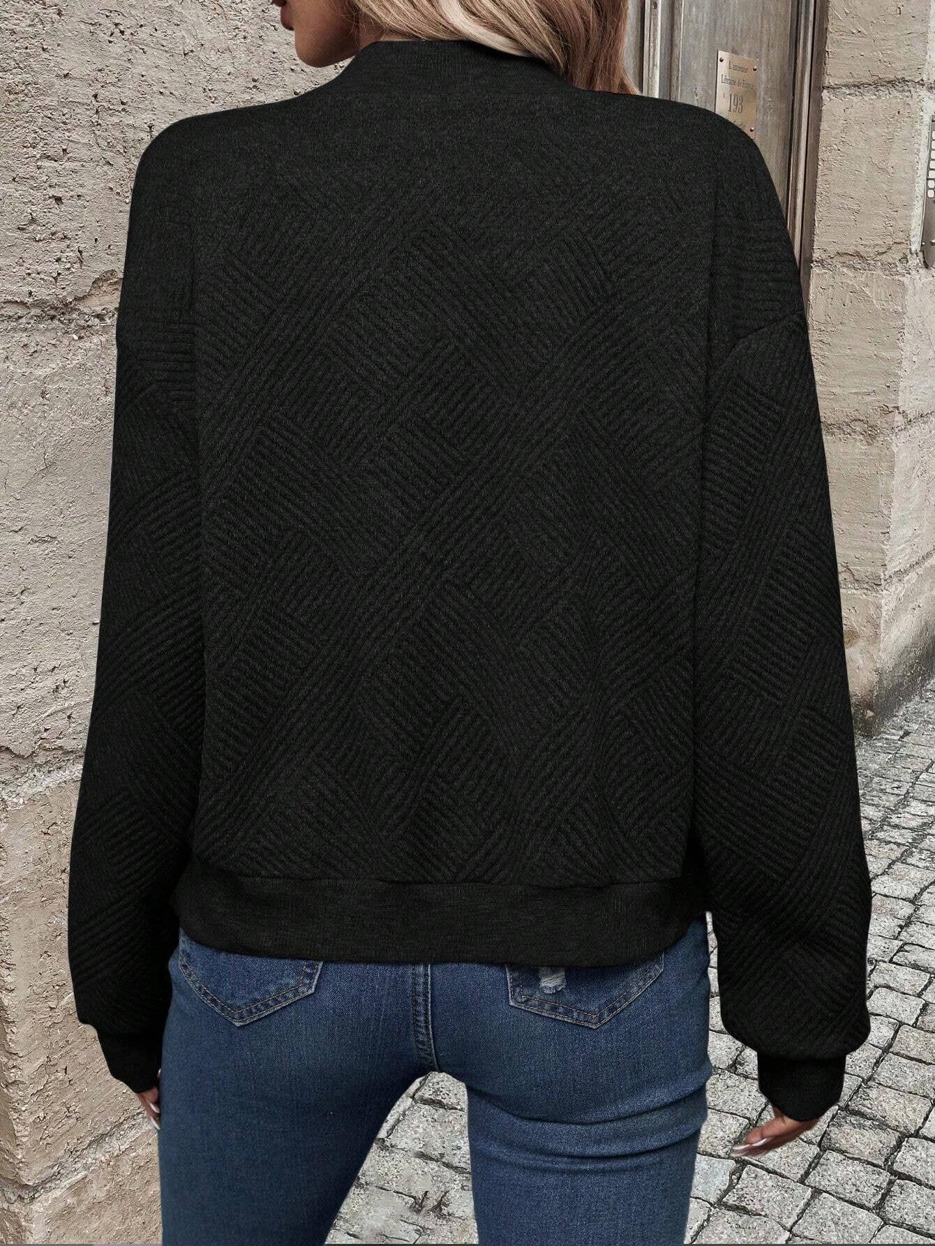 ZIP-UP JACKET BASEBALL COLLAR BLAZER