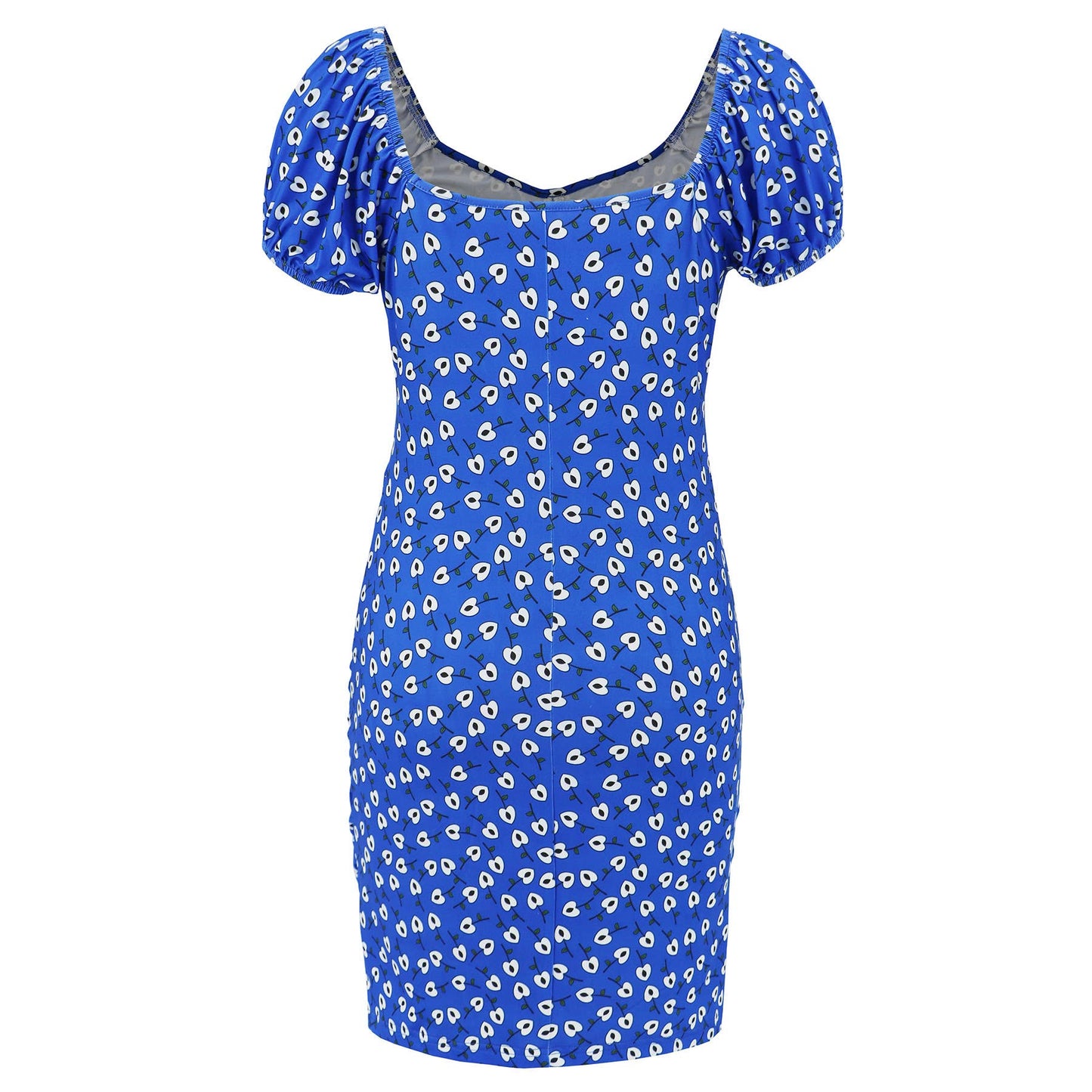 Floral V-neck Slim Fit Bodycon Mini Dress