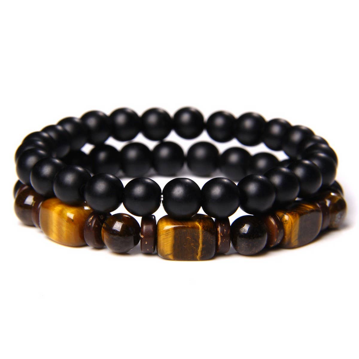 CWAJE3880_FACETED STONE BRAIDED COMBINATION BRACELET