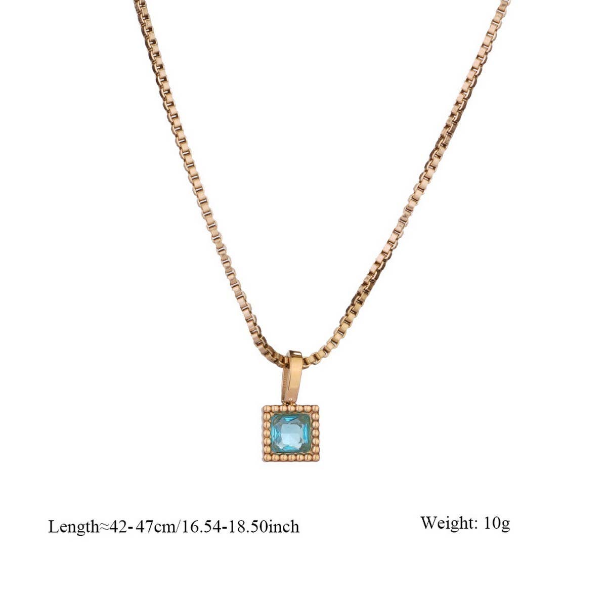 Personalized Steel Monthly Star Stone Necklace_CWMM8844