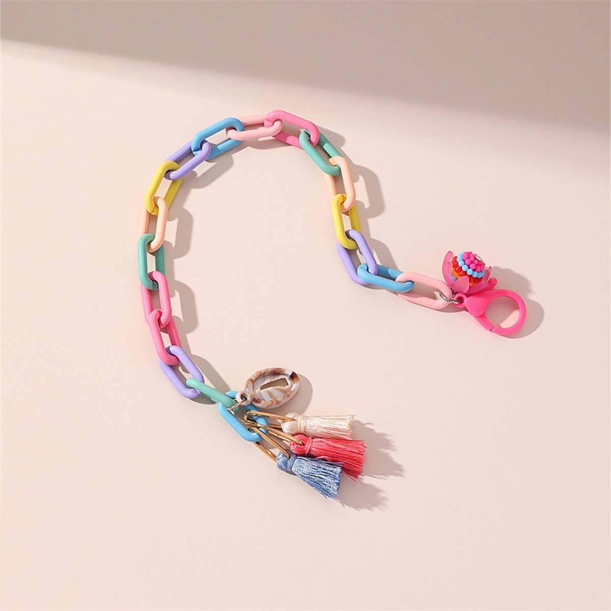 Boho Shell Tassel Anklet ??Handmade Chain Design_CWMM6340