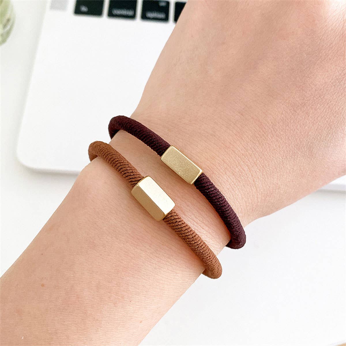 4PCS/SET FASHION STRETCHY ELASTIC SIMPLE HAIR TIES_CWAHA0338