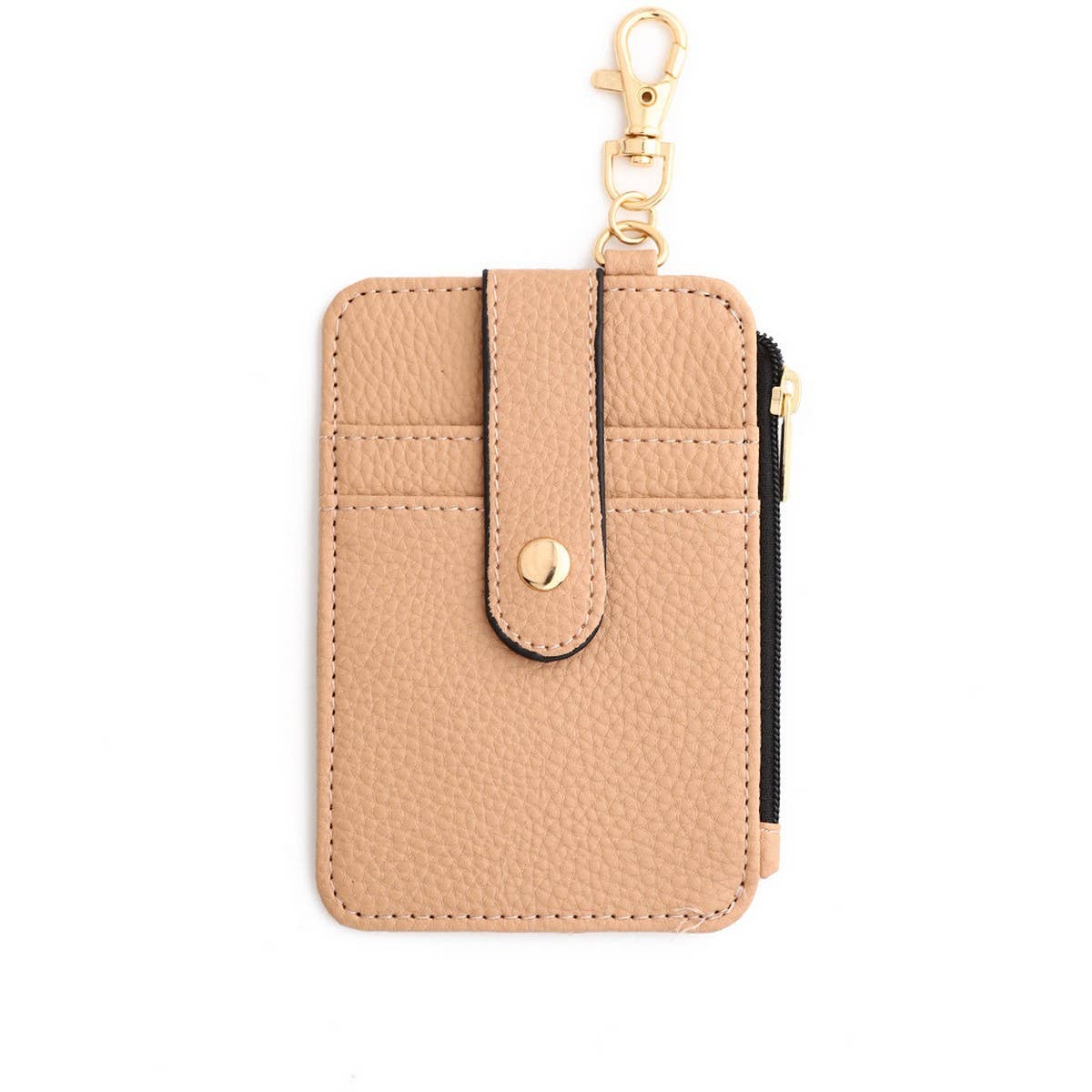 FOLDING VERTICAL ZIPPER CARD WALLET