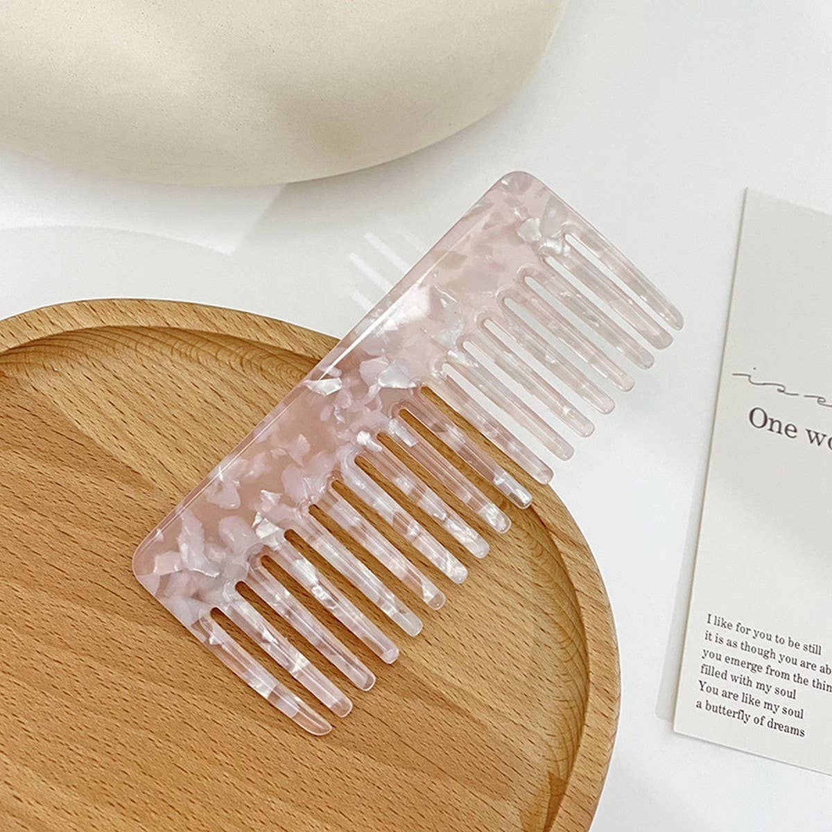 Retro Acetate Hair Comb Floral Colorful Design_CWMM6401