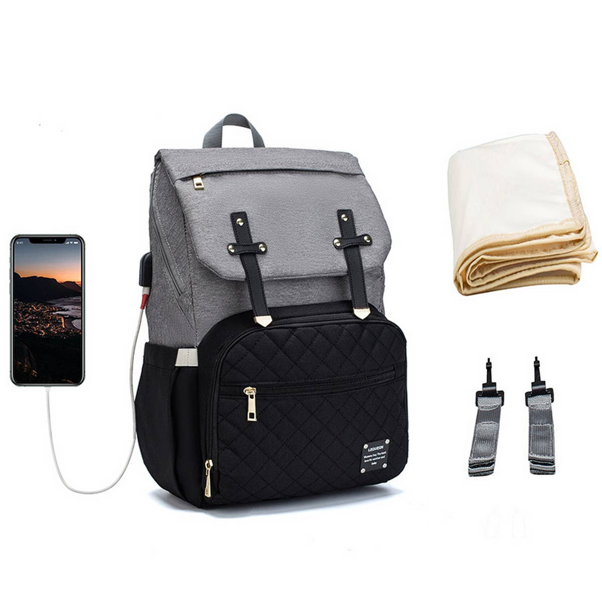 LIGHTWEIGHT WATERPROOF MOTHER AND BABY BACKPACK_CWAB2225